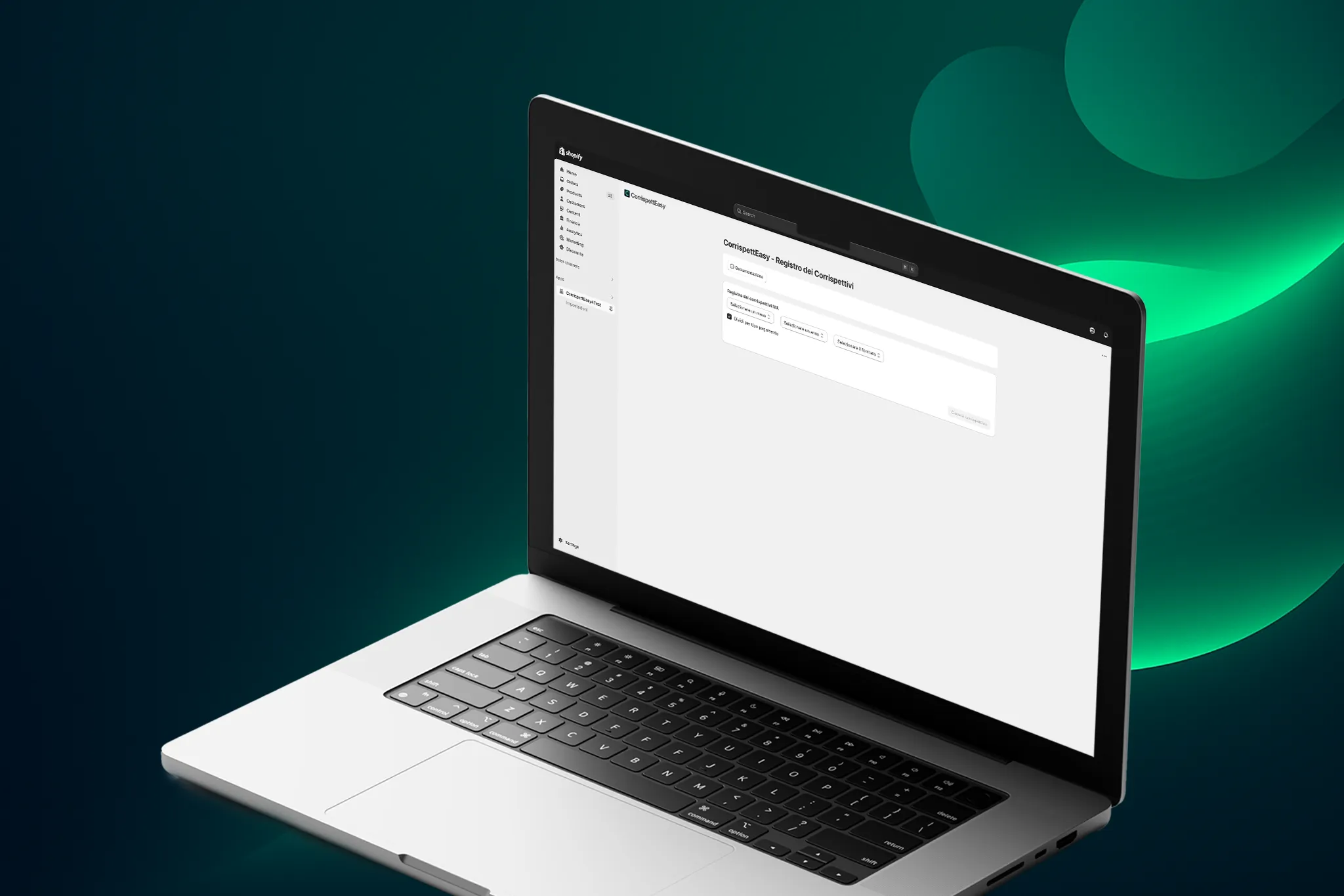 computer con applicazione corrispetteasy